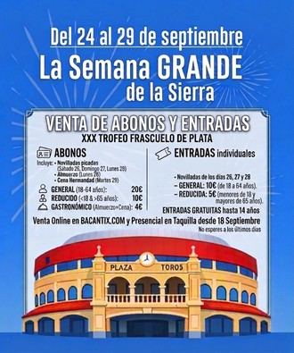Abonos y entradas para la Feria Taurina de las Fiestas Patronales 2026 disponibles desde el 18 de septiembre