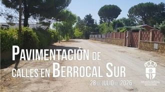 Transformación de Berrocal Sur con 685.000 euros de inversión municipal
