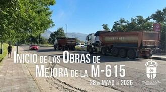 Inician las obras de mejora en la carretera M-615 en Moralzarzal