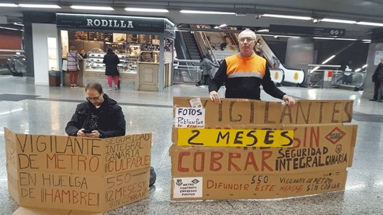 El vigilante del Metro en huelga de hambre pone fin a su protesta por problemas de salud