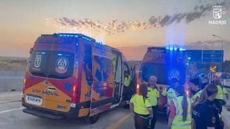 Accidente grave en acceso a M-31 deja dos heridos en Villade Vallecas